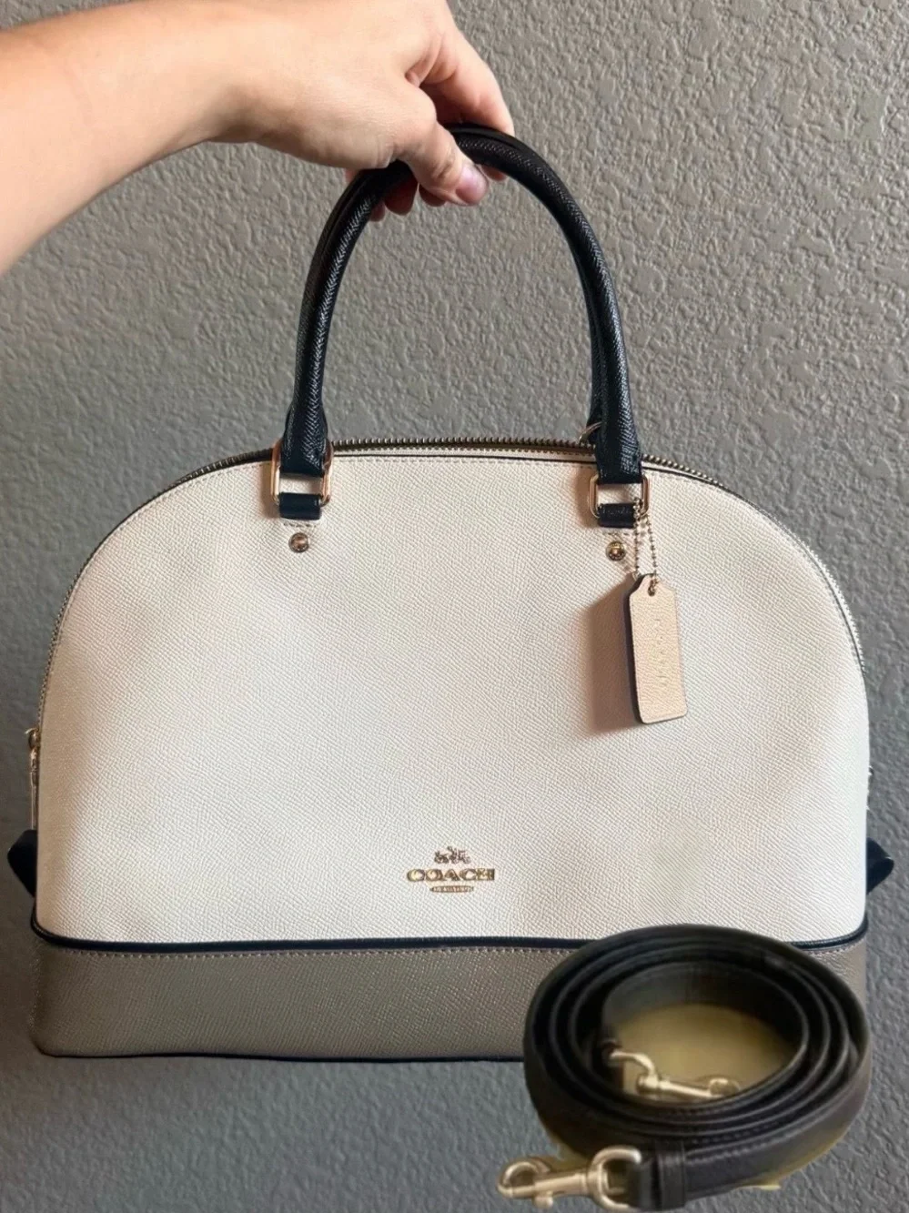 Coach Sierra Mini Satchel leather handbag (F57502) MSRP $425 after market strap